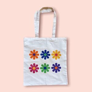 NWT Wool + Pepper Co. Retro Flowers Eco-Friendly Reusable Tote Bag